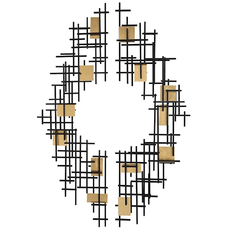 Reflection Metal Grid Wall Decor S/2