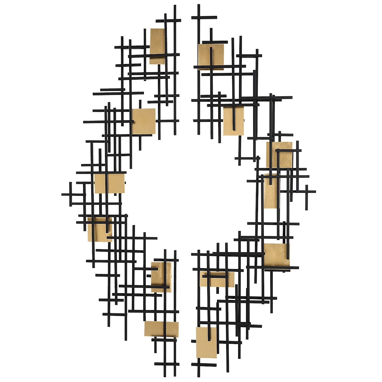 Uttermost Reflection Reflection Metal Grid Wall Decor S/2