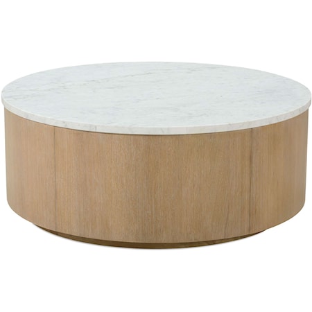 Contemporary Cocktail Table with Marble Top