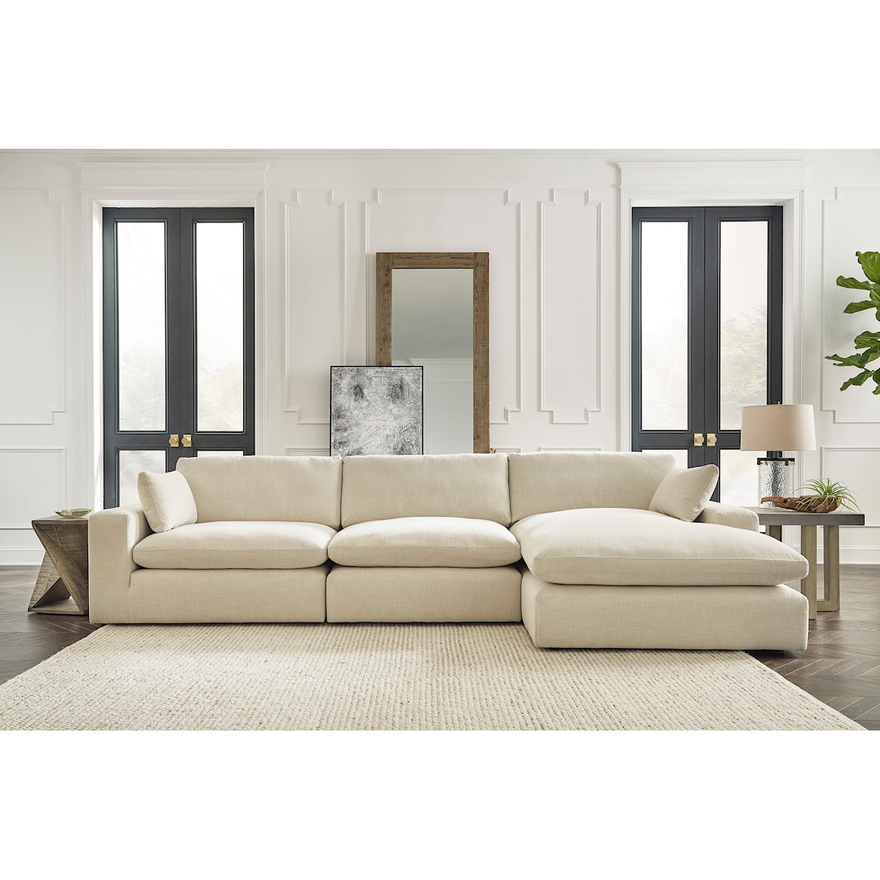 Ashley Furniture Benchcraft Elyza 3-Piece Modular Sectional with Chaise