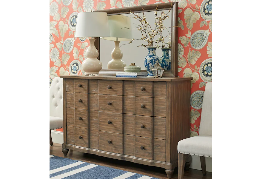Hometown Dresser and Mirror Set by Trisha Yearwood Home Collection by Klaussner at Powell's Furniture and Mattress