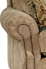Padded Rolled Arms with Nailhead Trim