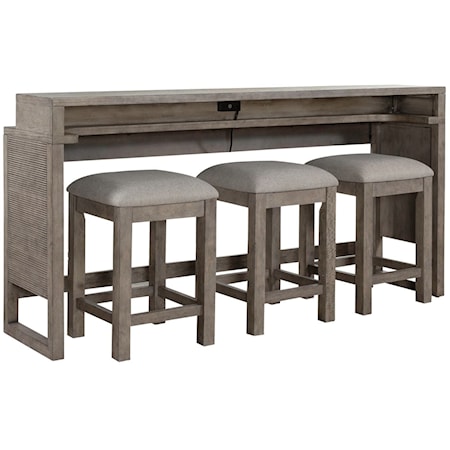 Contemporary Console Table with Stools
