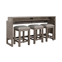 Contemporary Console Table with Stools