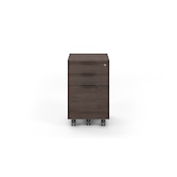 Contemporary Mobile File Cabinet with Locking Drawers