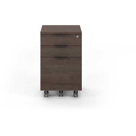 Contemporary Mobile File Cabinet with Locking Drawers