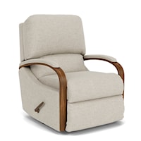 Contemporary Exposed Wood Swivel Glider
