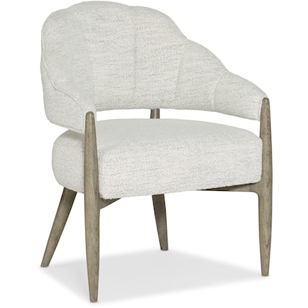 Casual Accent Chair with Fabric Seat and Back