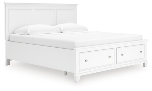 King Panel Storage Bed