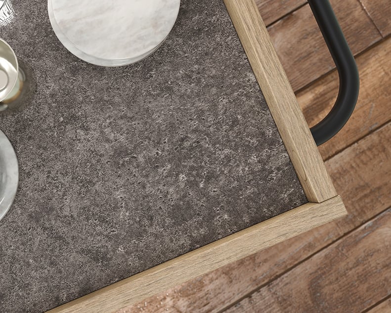 Sauder Market Commons Rolling Bar Cart