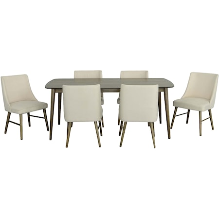 Transitional 7-Piece Dining Set