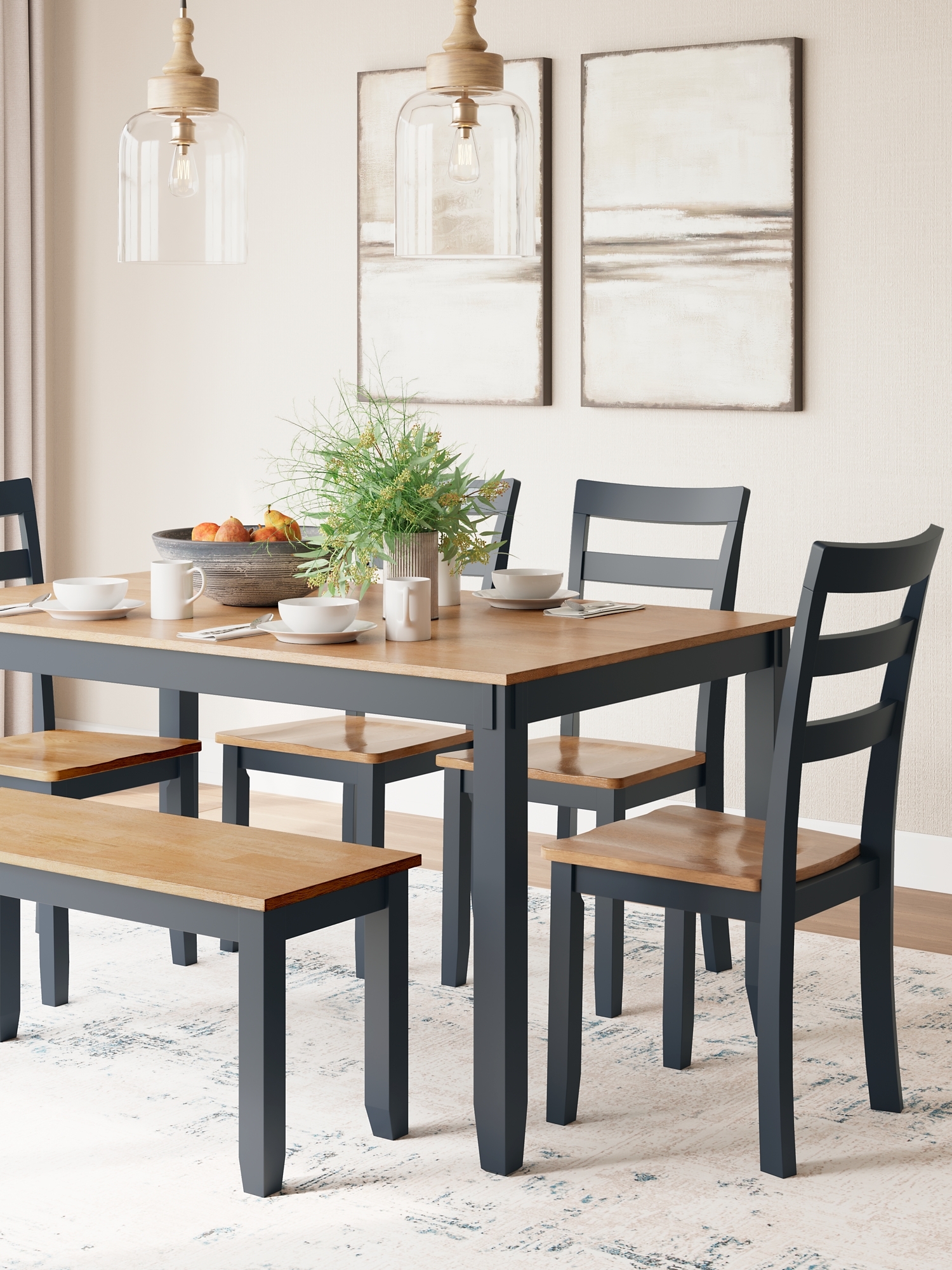 Signature Design by Ashley Gesthaven Dining Room Table Set (Set Of 6)
