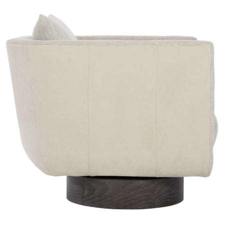 Gemma Leather-Fabric Swivel Chair