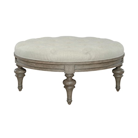 Round Cocktail Ottoman