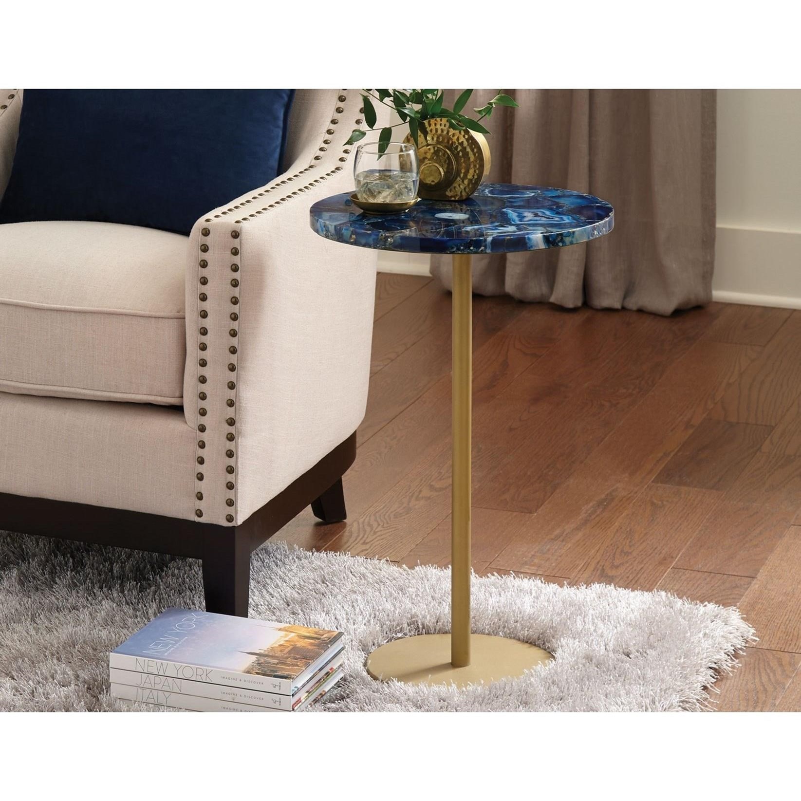 Steve Silver Oceana Agate Top Side Table
