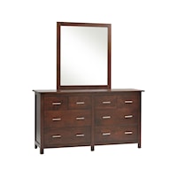 Transitional 8-Drawer Dresser in Rich Cherry Finish