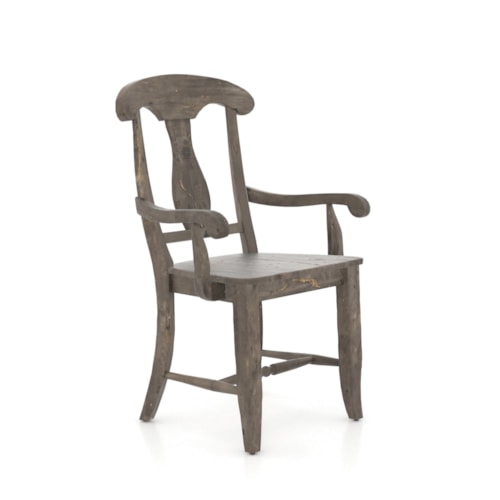 Farmhouse Splat Back Dining Arm Chair