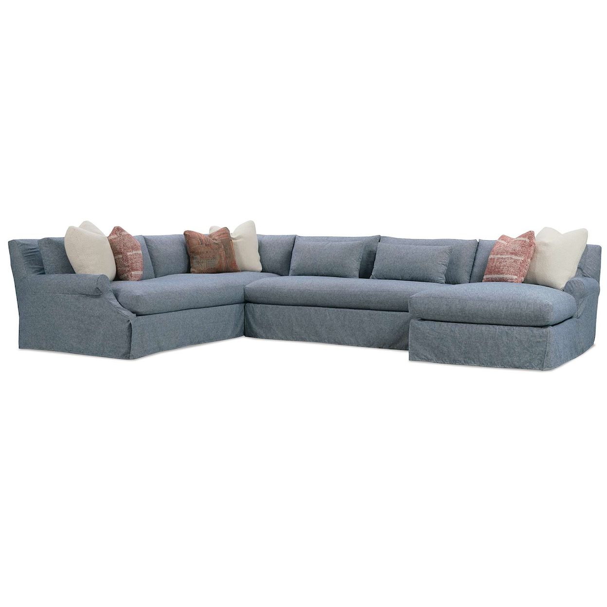 Robin Bruce Bristol 3-Piece Sectional Sofa with Slipcover