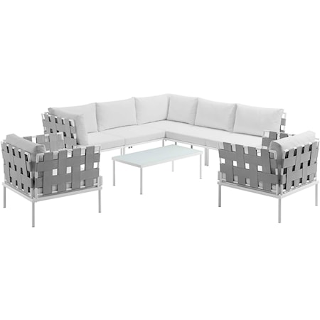 Outdoor 8 Piece Sectional Sofa Set