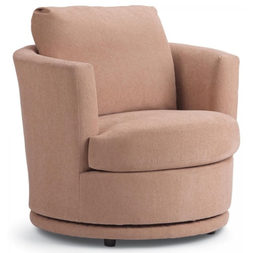 Mid-Century Modern Swivel Barrel Chair