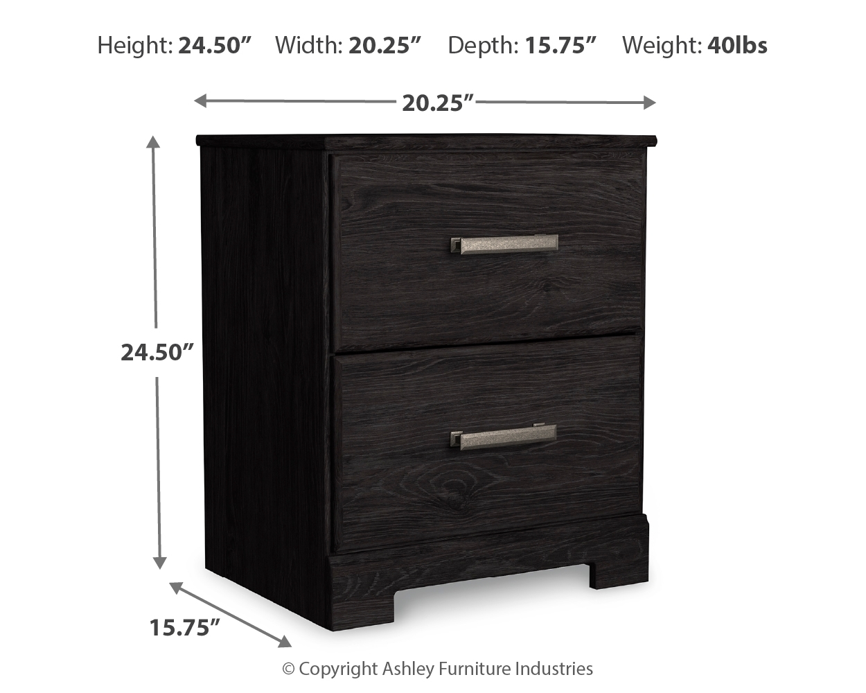 Signature Design by Ashley Belachime 2-Drawer Nightstand