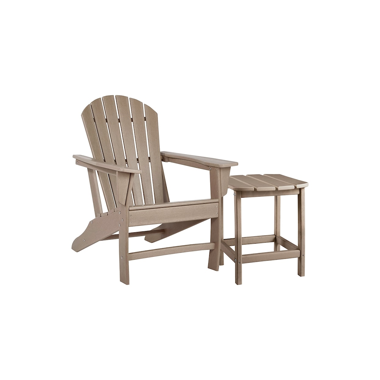 Signature Design Sundown Treasure Adirondack Chair with End Table