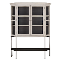 Contemporary Lawrence Display Cabinet with Adjustable Shelving and Lights