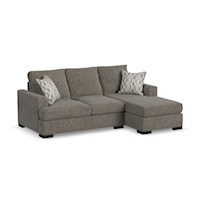 Casual Extra Large Sofa Chaise with Accent Pillows