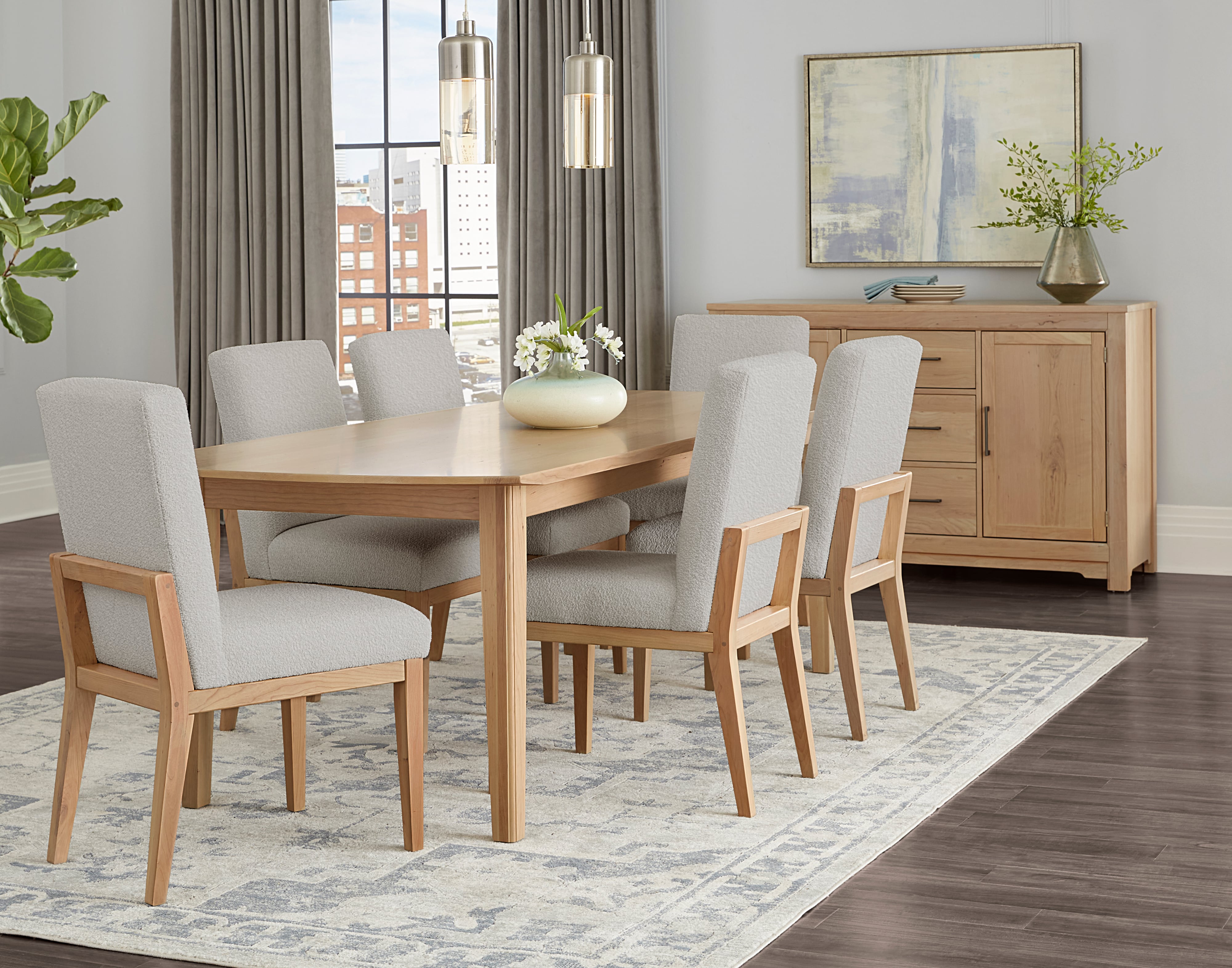 Artisan & Post Crafted Cherry Upholstered Side Dining Chair