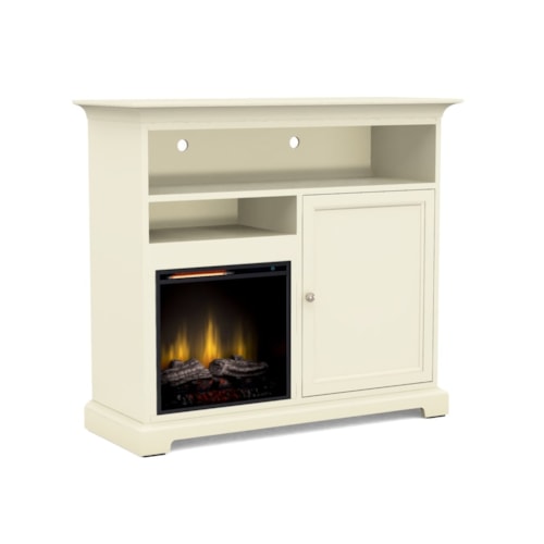 Transitional 46" Wide Customizable 41" Extra Tall Fireplace TV Console