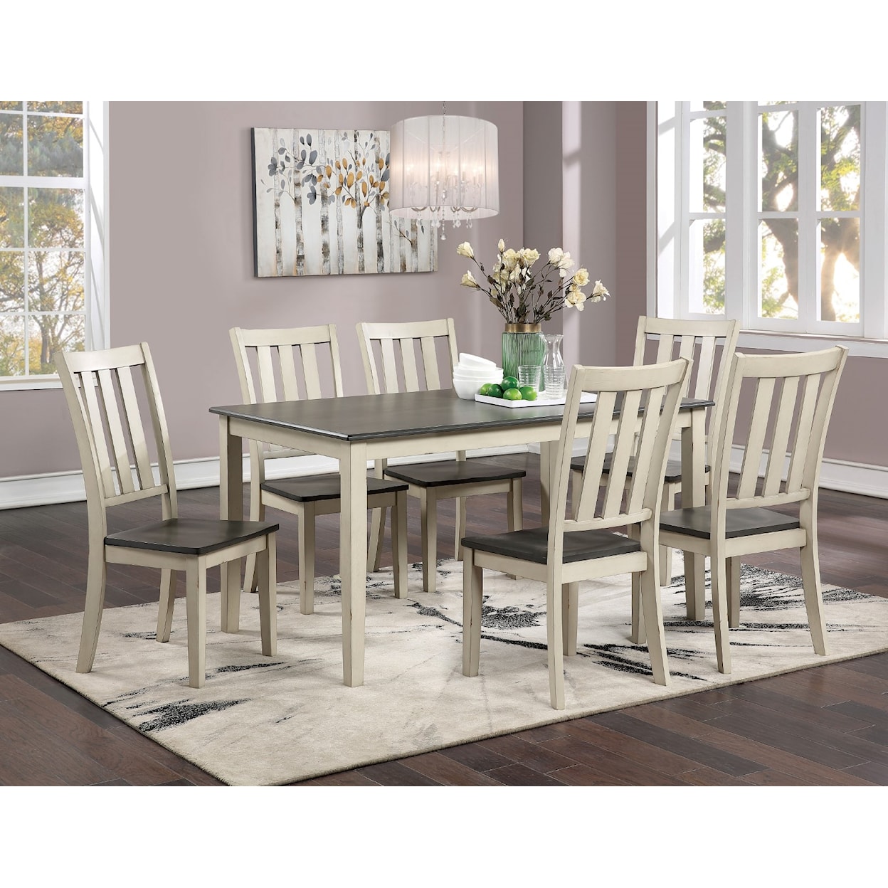 Furniture of America - FOA Frances 7-Piece Dining Set