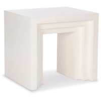 Contemporary End Table with Architectural Details