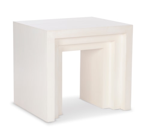 Contemporary End Table with Architectural Details