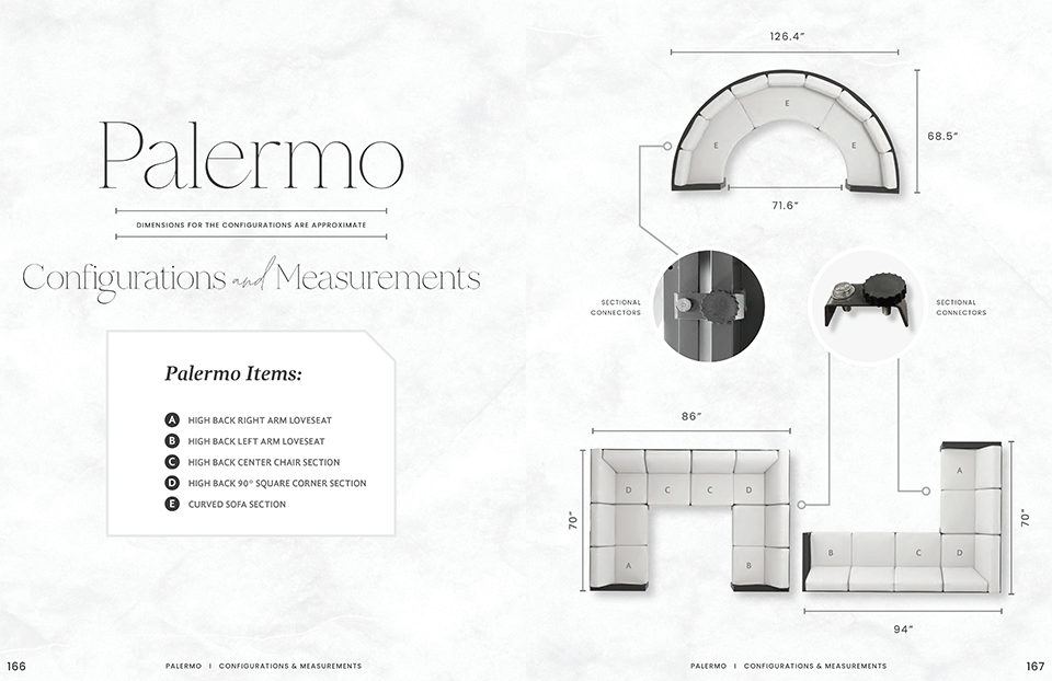 Ebel Palermo 3-pc. Modern Aluminum Conversation Sectional
