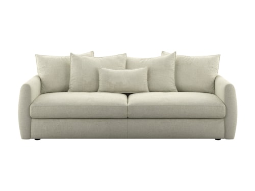 Modern Plush Loose-Pillow Day Bed Sofa