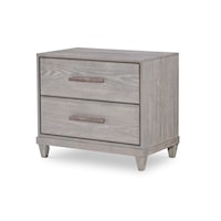 Contemporary 2-Drawer Nightstand with USB ports