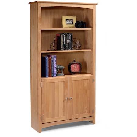 72" Tall Bookcase with Doors