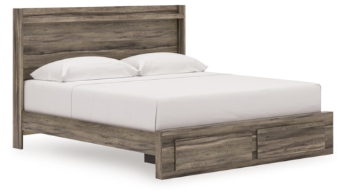 King Panel Storage Bed
