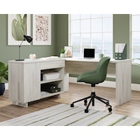 Contemporary Office Desk with Storage Credenza