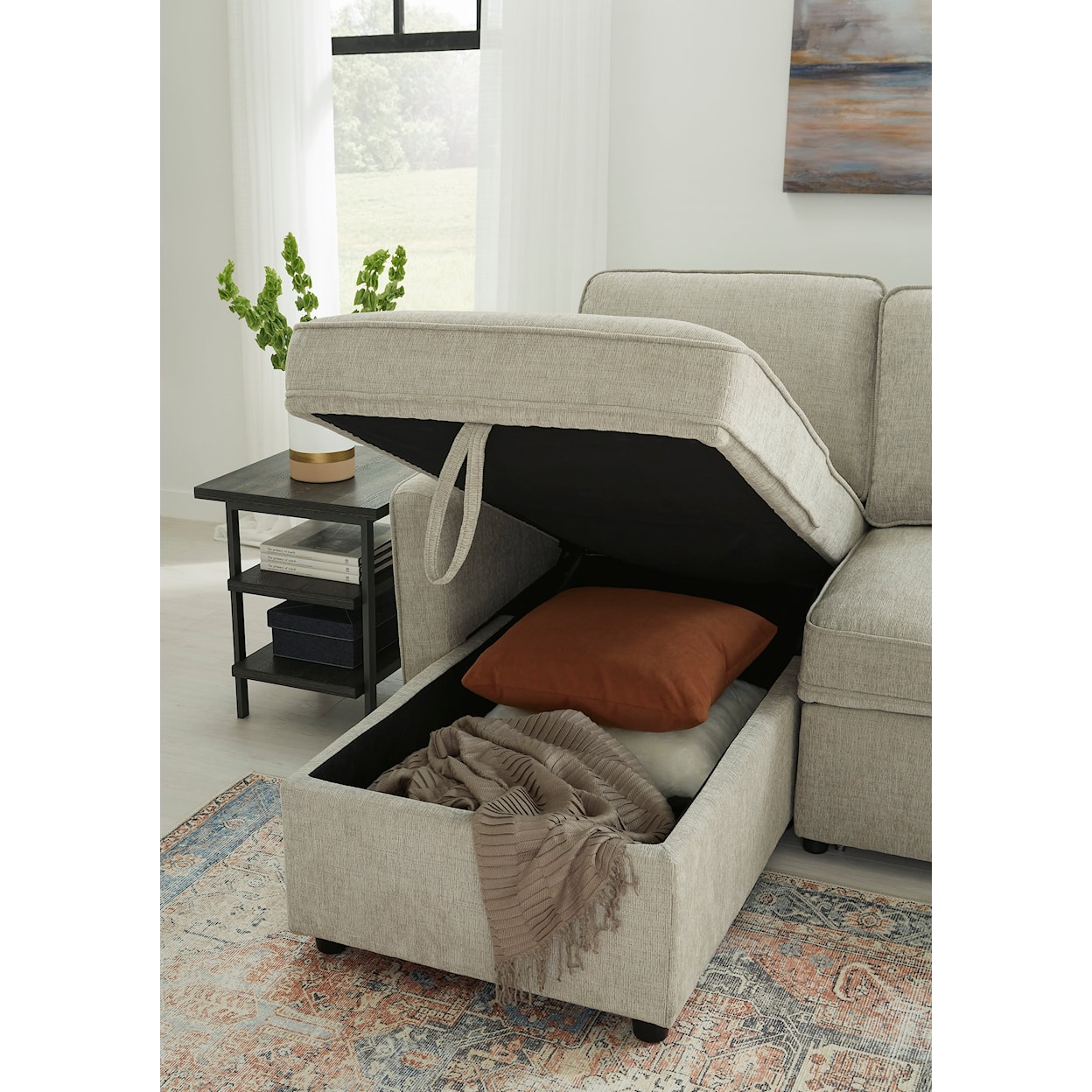 StyleLine Kerle 2-Piece Sectional with Pop Up Bed