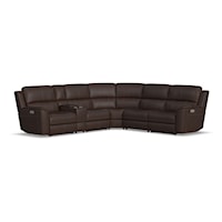 Casual Power Six-Piece Sectional with Power Headrest and Lumbar