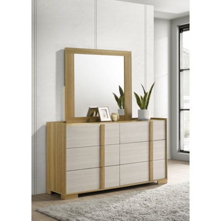 Hyland 6-drawer Dresser w/ Mirror