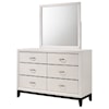 Crown Mark Akerson Contemporary Dresser and Mirror Set