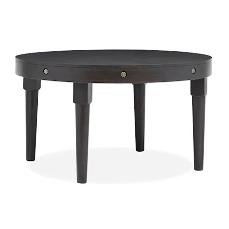 Modern Farmhouse Round Dining Table with Butterfly Leaf