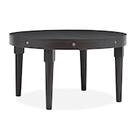 Modern Farmhouse Round Dining Table with Butterfly Leaf