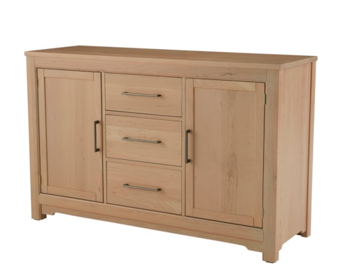 Transitional 3-Drawer Server with Silverware Drawer