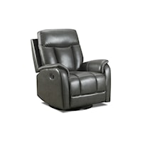 Contemporary Recliner with Pillow Arms and Headrest