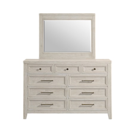 9-Drawer Dresser with Mirror