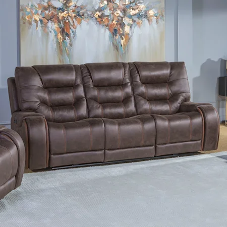 Traditional Power Motion Console Sofa