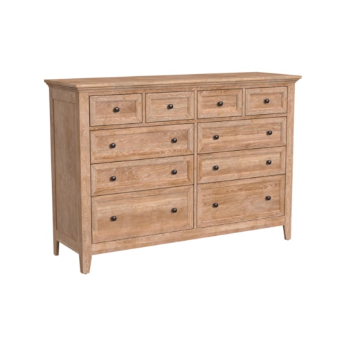 Transitional 10-Drawer Dresser